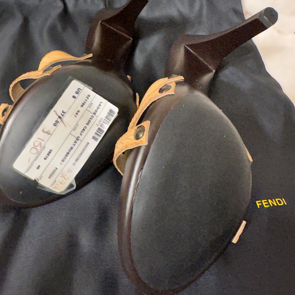 Fendi Pumps with Leather Upper and Man Made Sole. Made in Italy size EU 40 US 9 - Picture 3 of 6